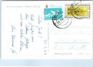 Postcard - Hochwaldbaude, Winter Sports Area, Zittau Mountains, Germany