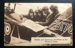 Mint England Real Picture Postcard RPPC British & American Air Pilots