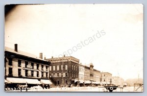 J87/ Ravenna Ohio RPPC Postcard c1910 Main Street Stores Leiter Image  309