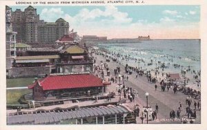 New Jersey Atlantic City Looking Up The Beach From Michigan Avenue