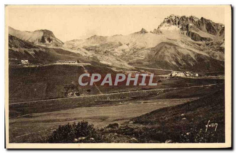 Old Postcard Lautaret The winding road to the Col de Galibier Galibier Grand ...