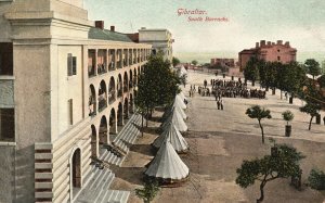 Vintage Postcard 1910's Gibraltar South  Lathbury Military Barracks Peninsula