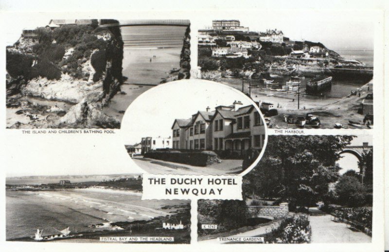 Cornwall Postcard - The Duchy Hotel, Newquay, Cornwall - Real Photograph - TZ440