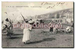 Old Postcard Boulogne Sur Mer The End Of The Beach