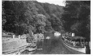 UK London Cookham RPPC Photo Postcard Berkshire Canal Lock 22-6090