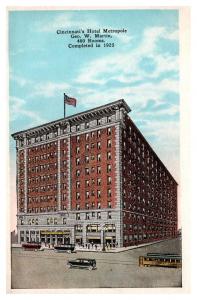 Vintage Postcard Cincinatti's Hotel Metropole