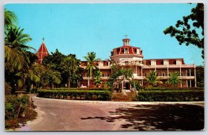 Postcard Convent of Mary Immaculate Museum Battleship Maine Flag Key West Fla.