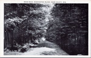 Postcard WI Door County - Wood Road, Washington Island