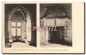 Postcard Old St Loup Sur Thouet window and fireplace La Salle Superior Du Donjon