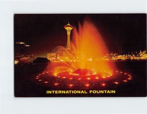 Postcard International Fountain Seattle Worlds Fair Seattle Washington USA