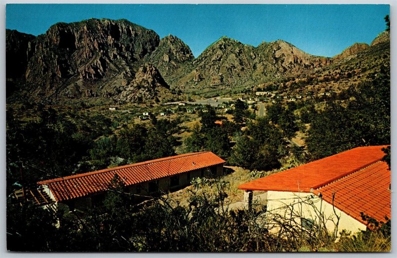Vtg Texas TX Big Bend National Park Chisos Mountains Cottages 1960s Postcard