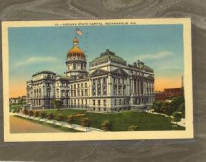 STATE CAPITOL, INDIANAPOLIS, IN 1941  Postcard