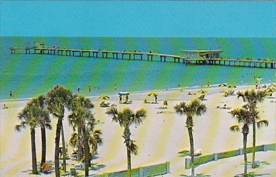 Florida Clearwater Beach Big Pier 60 Extends Majestically Into The Gulf Of Me...