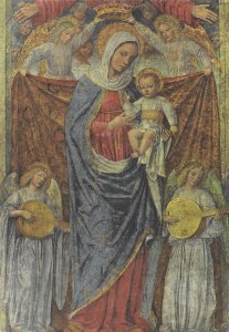 The Virgin and Child from painting by Bergognone  4 by 6