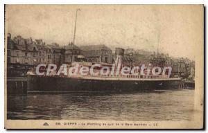 Old Postcard Dieppe Worthing pier at the harbor station