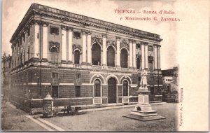 Italy Vicenza Banca d'Italia Vintage Postcard 03.19