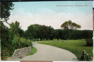 Canada Drive in City Park Winnipeg. Man. - posted 1911