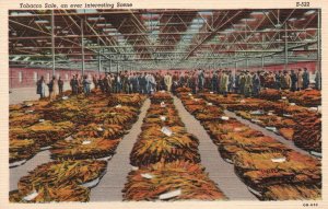 Tobacco Sale Interesting Scene Southern Scenes Farmers Vintage Postcard
