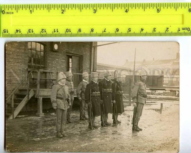 222236 SWEDEN LUND Railways station guard 1924 year real photo