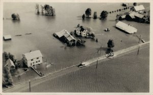 Sweden Fran översvämningarna i Trakten Av Spöland Vännäs Vintage RPPC 07.41