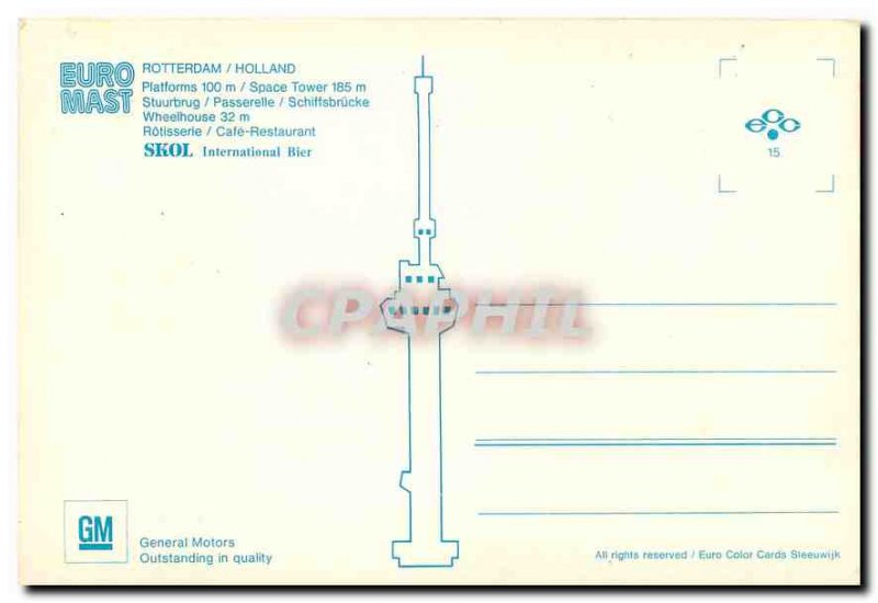 Postcard Modern Rotterdam Hilland SKOL International Bier