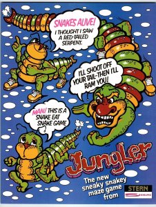 Jungler Arcade FLYER Original Unused Video Game Paper Artwork Sheet 1982 Retro