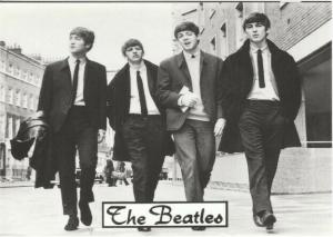 The Beatles in 1963 on a London Street Modern Postcard