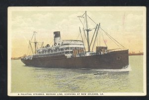 NEW ORLEANS LOUISIANA MORGAN LINE STEAMER PALATIAL SHIP BOAT VINTAGE POSTCARD