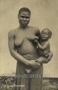 A Young Rodesian African Nude Unused 