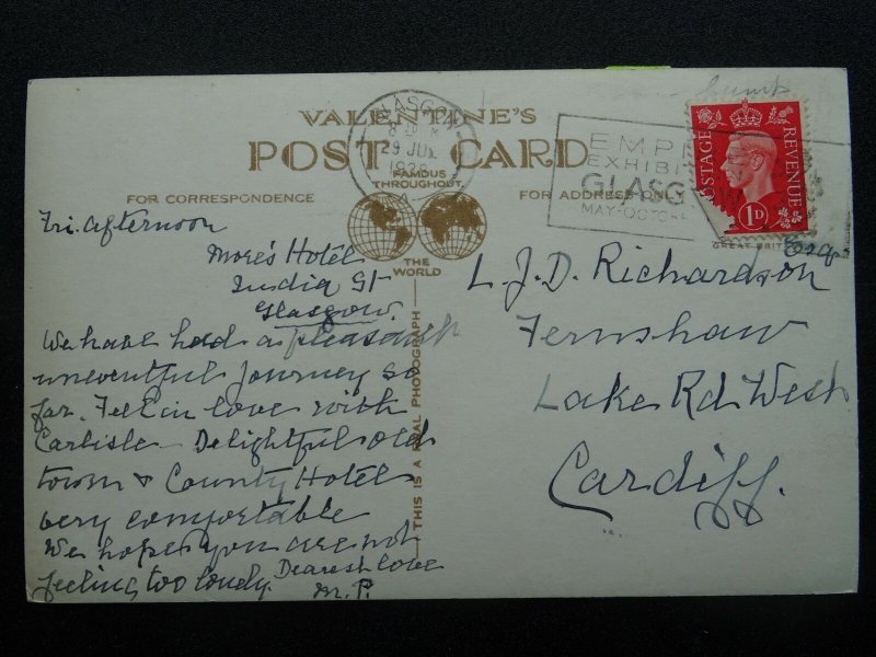 Cumbria CARLISLE CASTLE showing Little Girl at Entrance c1930's RP Postcard