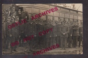 St. Paul MINNESOTA RPPC 1911 STATE FAIR Grounds TROLLEY TRAINMEN Streetcar #1 MN