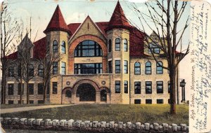 Morgantown West Virginia 1907 POstcard High School Building