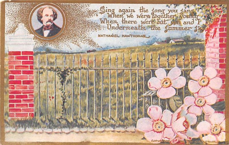 Post Card Old Vintage Antique Nathaniel Hawthorne Postcard Unused