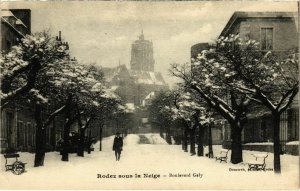 CPA RODEZ sous la Neige - Boulevard Galy (109590)