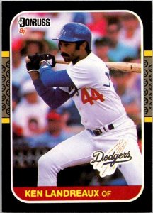 1986 Donruss Baseball Card Ken Landreaux Los Angeles Dodgers sk12279