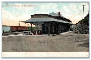 c1910 Rhinecliff Depot Building Rhinebeck New York NY Antique Souvenir Postcard