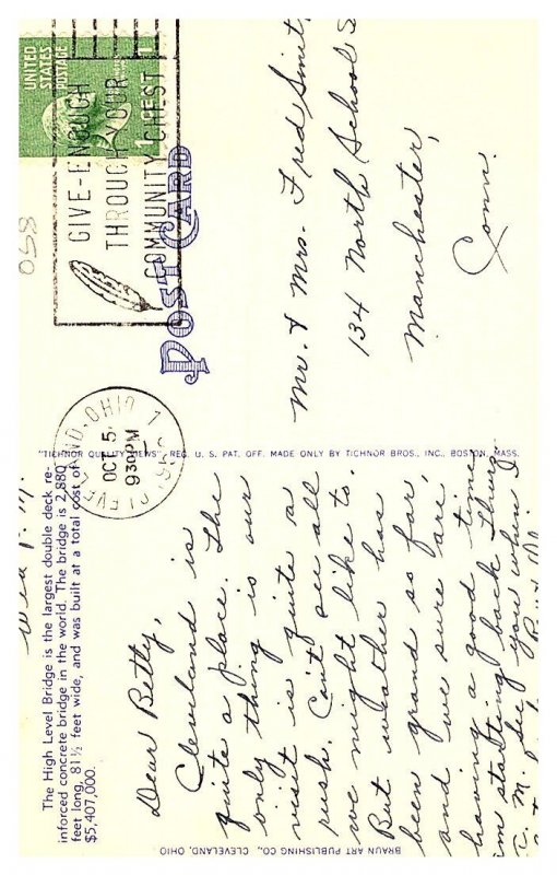 Ohio Cleveland , High Level  Bridge