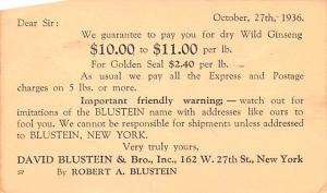 David Blustein & Bro Advertising 1936 