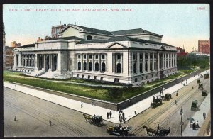 NEW YORK CITY Library Building 5th Ave. and 42nd St. - Divided Back