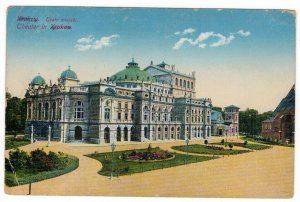 Poland 1914 Used Postcard Krakow Cracow City Theatre First World War Military