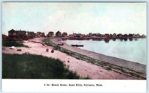 SCITUATE, Massachusetts MA   Beach Scene SAND HILLS ca 1910s  Postcard