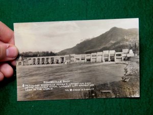 Vintage RPPC Bonneville Dam, Largest Lift Navigation Lock Real Photo P25 