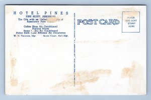 Hotel Pines Pine Bluff Arkansas AR UNP WB Postcard I16