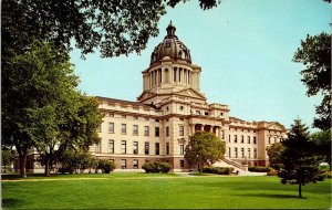 State Capitol Building Streetview Pierre South Dakota Government Chrome Postcard 