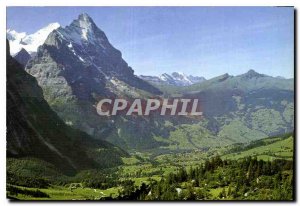 Postcard Modern Eiger Grindelwald Monch Blumlisalp Buttlassen Lauberhorn und ...