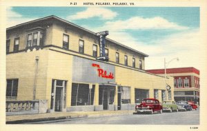 LP51 Hotel Pulaski    Virginia Postcard