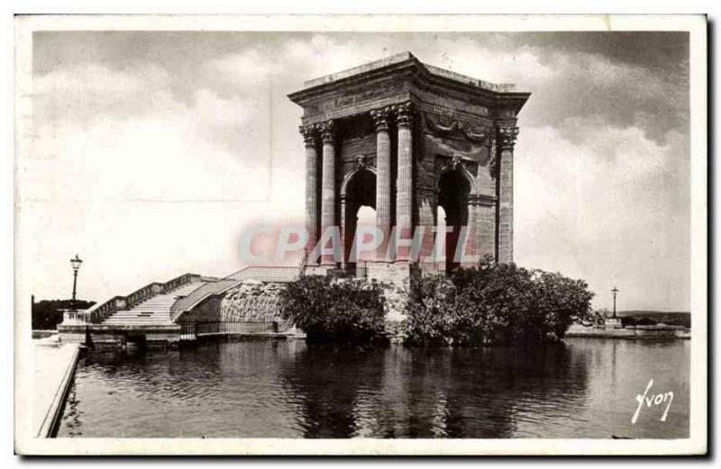 Montpellier Old Postcard Garden of Peyrou Le Chateau d & # 39eau