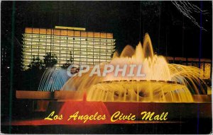 Modern Postcard Los Angeles Civic Mall Mall of the Civic Center at night look...