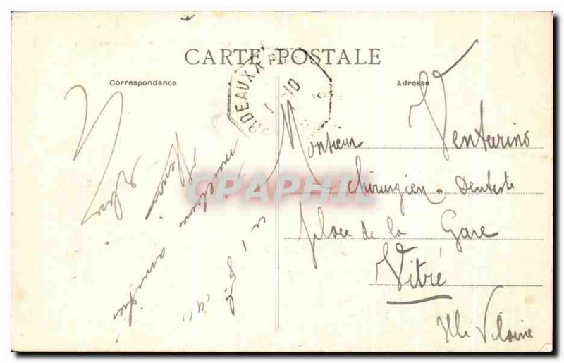 Old Postcard Bordeaux Gare du Midi