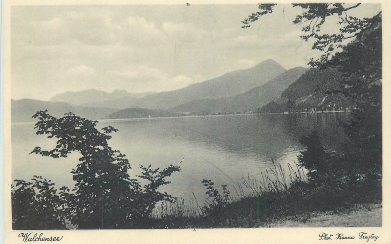 Postcard Germany Walchensee scenic view